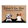 thumbnail image 1 of MONEPIRED - Felpudo de entrada de perfil bajo, antideslizante, de goma, divertido y bonito, para perros, mascotas, para puerta de entrada, exterior, interior, 40,6 x 60,9 cm, 1 of 7