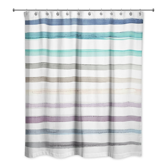 Creative Products Colorful Watercolor Streaks 5 71x74 Shower Curtain