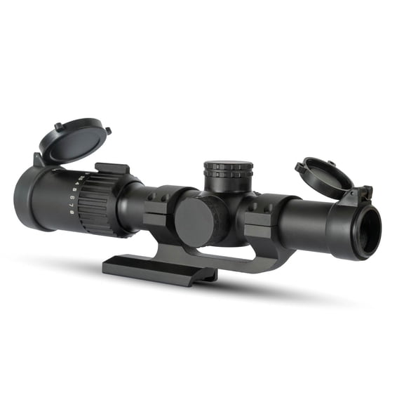 Monstrum Banshee ED 1-8x24 LPVO Rifle Scope with Offset Scope Mount | Black | MX1 Reticle