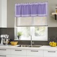 thumbnail image 4 of Purple Greek Key Curtain Valances for Windows, Kitchen Valance Window Treatments Panel 2 Pack, Geometric Greece Ancient Farmhouse Geo Rod Pocket Short Curtains for Bathroom Bedroom 60 x 18 Inch, 4 of 8