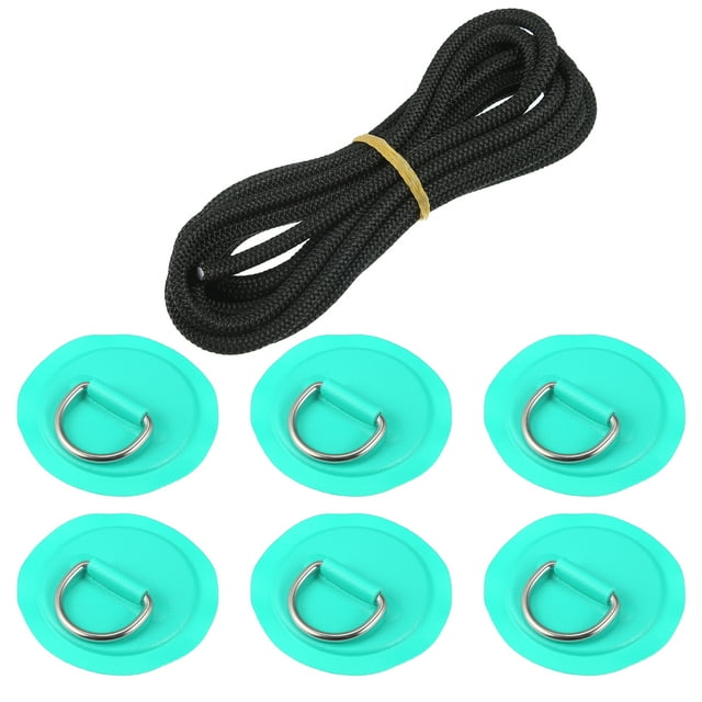 7uds 11.81 Pies 6mm Choque Cable Kit para PVC Kayak Accesorios Verde