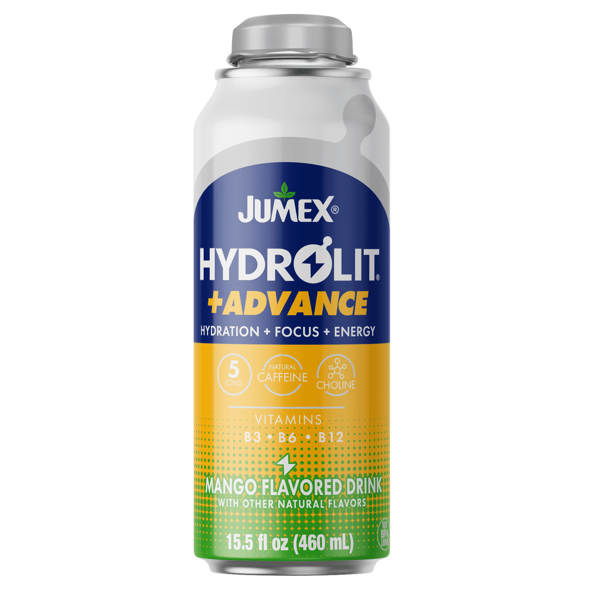 (12 pack) Jumex Hydrolit+Advance Mango Energy & Hydration Drink, 15.5 fl oz