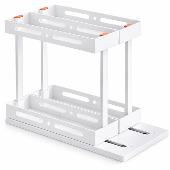 Pull Out Cabinet Organizer for Under Sink Storage, Slim Slide Out Shelf Rack for Kitchen Bathroom Pantry, Narrow Vertical Storage Organizer, 11.59" x 6.29" x 24.5"