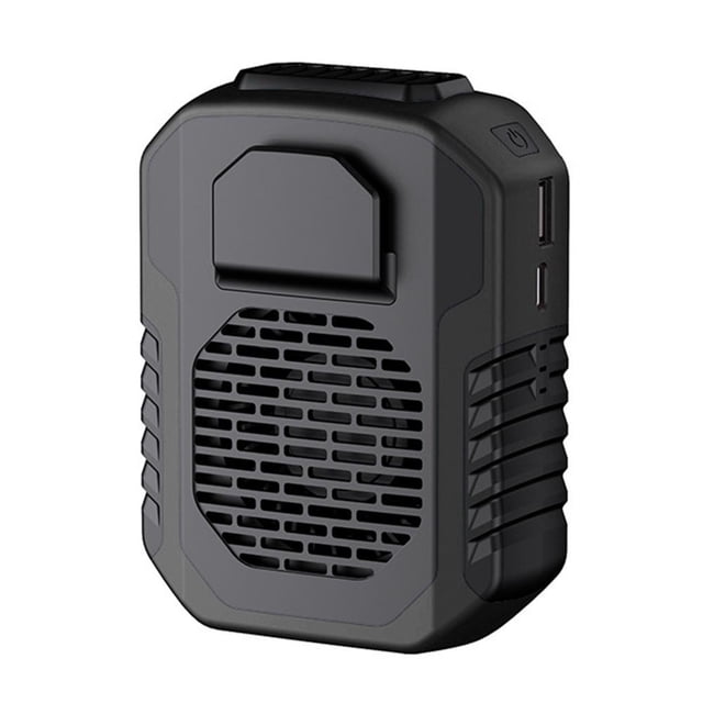 Ventilador de cintura 6000mAh USB portátil Mini refrigeración por aire Ventiladores de cuello colgantes Negro