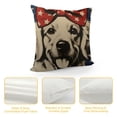 thumbnail image 4 of YINGXI Pillow Covers Throw Pillowcase Cushion Case Dog Decorations for Sofa Couch 20x20in, 4 of 5