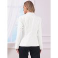 thumbnail image 3 of DARING DIVA Women's Notched Lapel One Button Work Office Suit Jackets XS White, 3 of 6