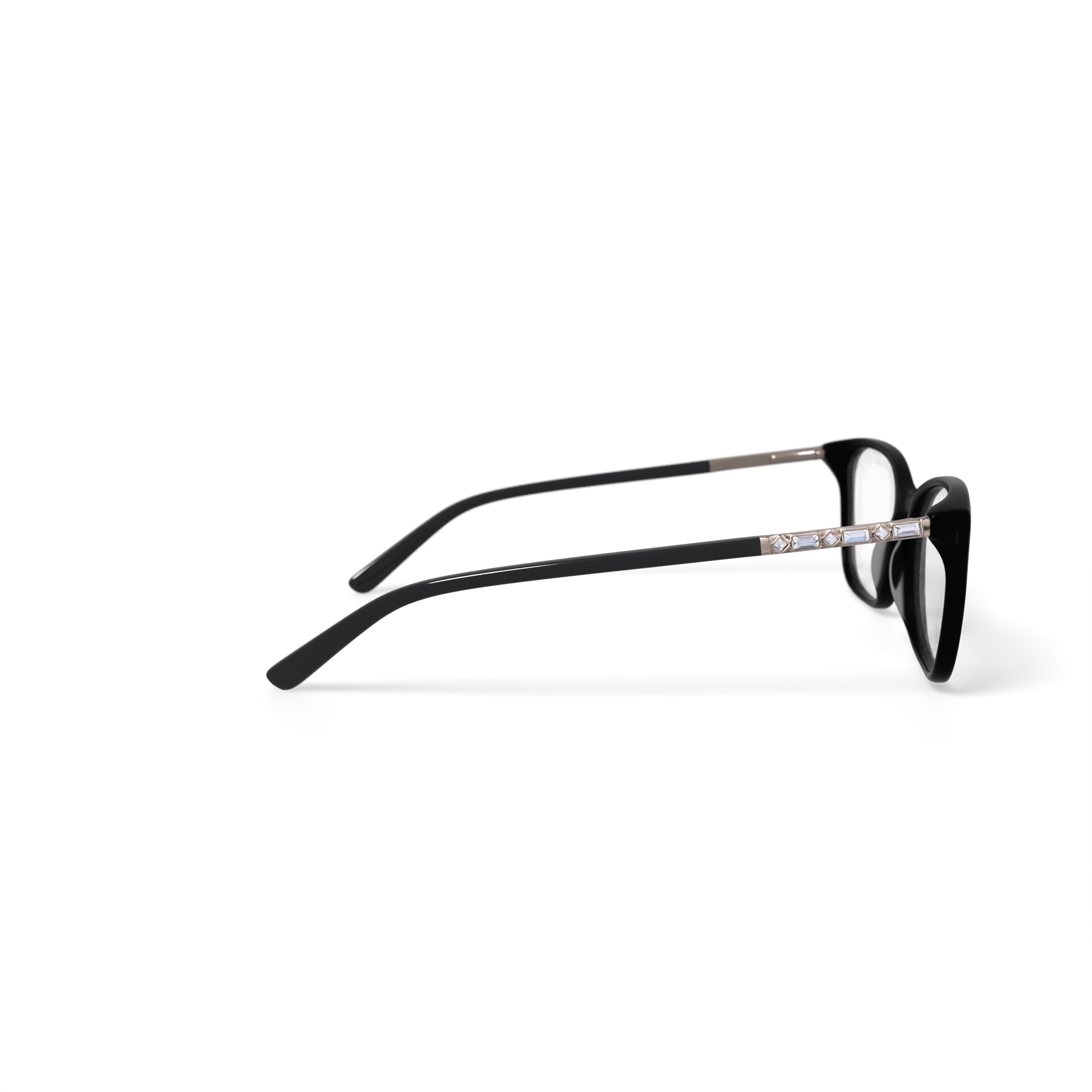Luxe Women's WLO464 Square Prescription Eyeglasses with Case, Black