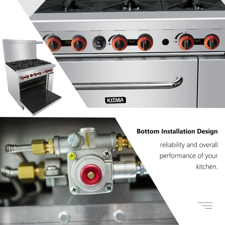 Cooking Performance Group S36-SU-N Gas 6 Burner 36 Step-Up Range with 1  Standard Oven