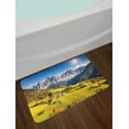 thumbnail image 2 of Mountain Bath Mat, Village View with Lined Mountain Peaks and a Meadow Northern European Alps Art, Non-Slip Plush Mat Bathroom Kitchen Laundry Room Decor, 29.5 X 17.5 Inches, Grey Green, Ambesonne, 2 of 2