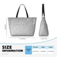 thumbnail image 6 of Ratiio Silver Mosaic Print Large Capacity Beach Travel Bag, Polyester Waterproof Tote Bag with Zipper for Vacation and Daily Use, 6 of 6