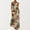 Khaki, variant on Sexy Sundresses for Women Fashion V-Neck Sleeveless Summer Evening Party Printing Ladies Pocket Vest Long Dress Western Dresses To Wear With Boots on Clearance