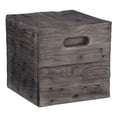 thumbnail image 1 of Linon Warner Resin Crate Accent Table in Gray, 1 of 7