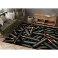 thumbnail image 2 of Bullet Rug, Army Rugs, Man Cave Rugs, Modern Rugs, Saloon Rug, Pet Friendly Rug, Gift For Him, Customs Rug, Soft Rug, Step Rug, Black Rug, 3.3'x6.5' - 100x200 cm, 2 of 4