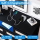 thumbnail image 5 of QinaQin Cómoda de ratán con 6 cajones, luz LED y estación de carga, mueble tipo TV para recámara, sala, entrada o cuarto de bebé, 5 of 7