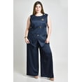 thumbnail image 1 of Conjunto elegante a rayas Roman Fashion /Tallas Extras, 9007 (Azul marino) azul marino 38, 1 of 8