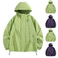 thumbnail image 2 of Qeaghou Womens Lightweight Rain Jacket Plus Size Waterproof Raincoat Hiking Outdoor Travel Windbreaker Jackets with Pockets, 2 of 3