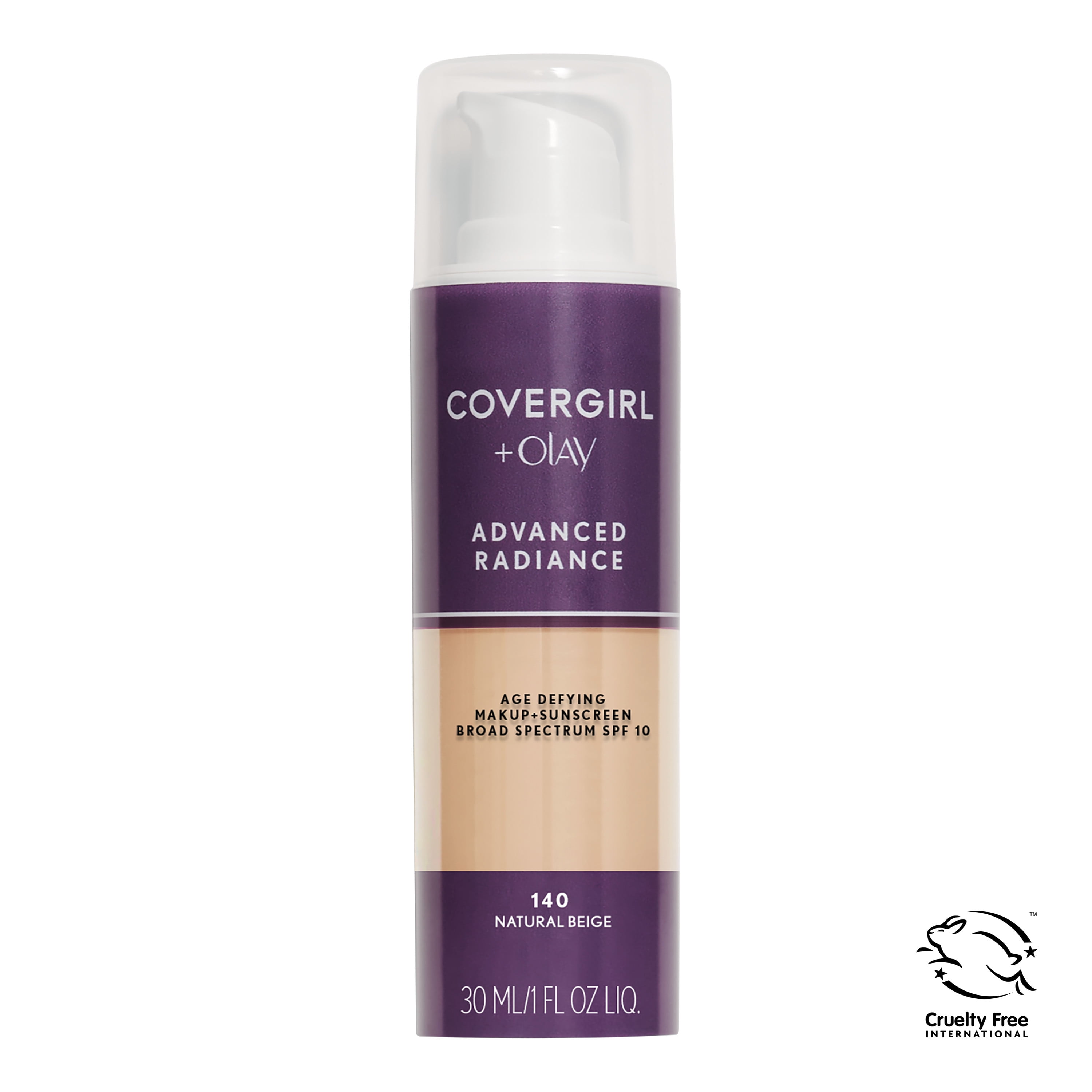 COVERGIRL Advanced Radiance AgeDefying Liquid Foundation, 140 Natural