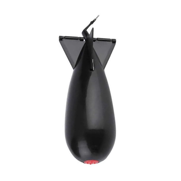 Alimentadores de cohetes de pesca de carpa, cebo flotante, soporte para señuelos, herramienta de pesca (negro S) Likrtyny Para estrenar