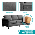 MUZZ Soft Couches Set for Living Room,2 Piece Modular Sleeper Loveseat