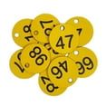 thumbnail image 4 of 100x Étiquette Numérique Portable Numéro 1-100 pour Hôtel Entrepôt 100 Pcs Étiquette Numérique Ronde Dortoir Clés Jaune+noir Mot, 4 of 6