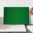thumbnail image 2 of Green Cutting Board, Vector Illustration Seamless Pattern of Foliage Botanical Details Pattern, Decorative Tempered Glass Cutting and Serving Board, Small Size, Forest Green, by Ambesonne, 2 of 5