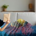 thumbnail image 3 of Pearls Soft Flannel Fleece Blanket, Giant Majestic Unique Pearl Mussel and Ivy Coral Deep down in the Sea Art Print, Cozy Plush for Indoor and Outdoor Use, 70" x 90", Blue Red Yellow, by Ambesonne, 3 of 5