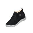 thumbnail image 3 of Frontwalk Boys Warm Shoes Plush Lined Ankle Boot Flat Winter Snow Boots Outdoor Comfort Booties Girls Slip On Black 12little kids, 3 of 4