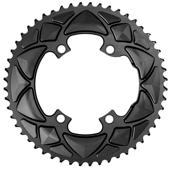 absoluteBLACK Round Chainring 4x110BCD Shimano Asym 50T - Black