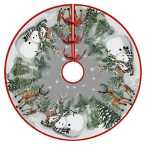 EWASWON Christmas 30 Inch Plush Christmas Tree Skirt with Sequins - Festive Holiday Decor for Home & Office, Easy to Install, Ideal Christmas Gift