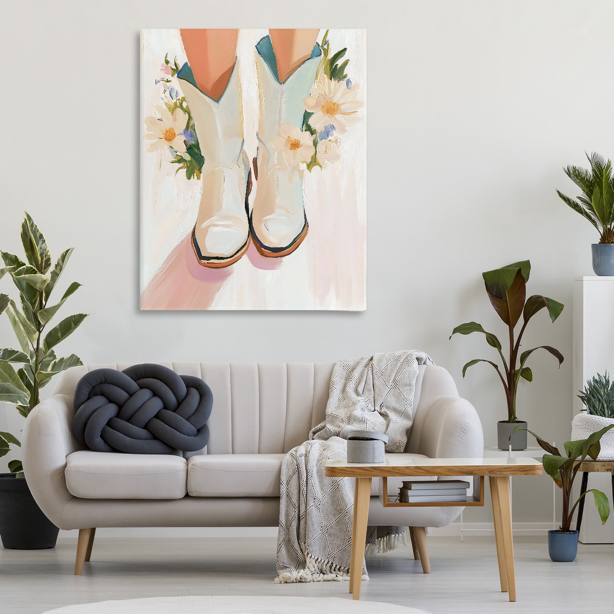 Stupell Industries Blooming Cowgirl Boots Canvas Wall Art, design by The Prints Vibe