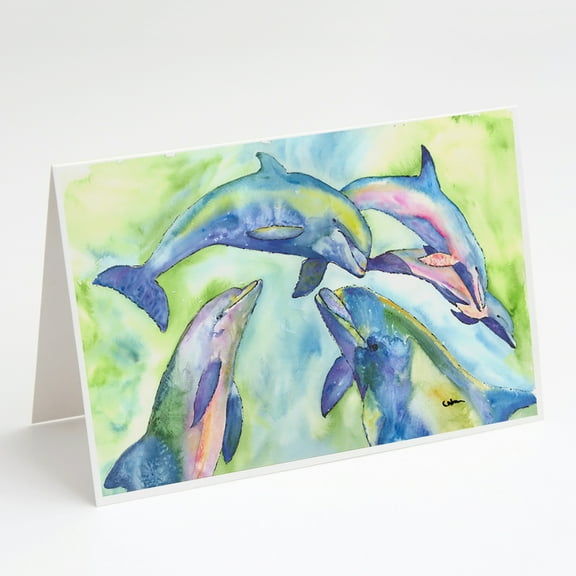 Dolphins Greeting Cards and Envelopes Pack of 8
