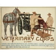 thumbnail image 2 of Horst Schreck 14x12 Gold Ornate Wood Frame and Double Matted Museum Art Print Titled - The Veterinary Corps (1919), 2 of 4