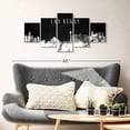 thumbnail image 2 of Elephant Stock Black And White Las Vegas Wall Art - Horizontal Multi Panel Canvas - Living Room Wall Decor - City Multi Panel - Black And Gray Decor - 42" x 19", 2 of 4