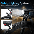 thumbnail image 3 of Electric Bike,749W Peak Motor,20MPH,35Miles,Commuter Ebike for Adults,432WH Removable Battery,7-Speed,26" Tires,Full Suspension,Lightweight,UL 2849, 3 of 11