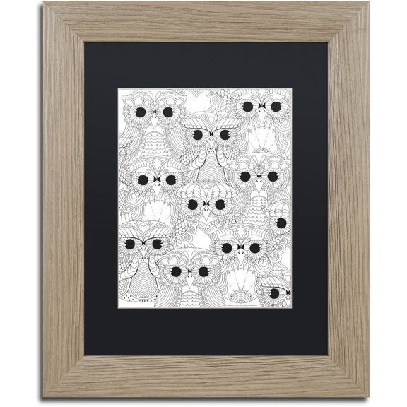 Trademark Fine Art "Animals 17" Canvas Art by Hello Angel, Black Matte, Birch Frame