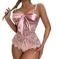 thumbnail image 1 of Gibobby Ropa interior mujer Conjunto de Lencería Sexy para Mujer Ropa Interior de Encaje Interior con Cuello V Ropa de Dormir(Rosa, M), 1 of 5