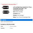 thumbnail image 2 of Left and Right Door Handle Set 2 Piece - Compatible with 2008 - 2011 International ProStar 2009 2010, 2 of 2