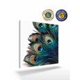 thumbnail image 2 of Retro Canvas Wall Art, Peacock Feathers Abstract Art Framed Wall Decor Modern Artwork Prints Painting for Living Room, Bedroom, Kitchen & Cafe Decor 20x20 Inch, 2 of 9