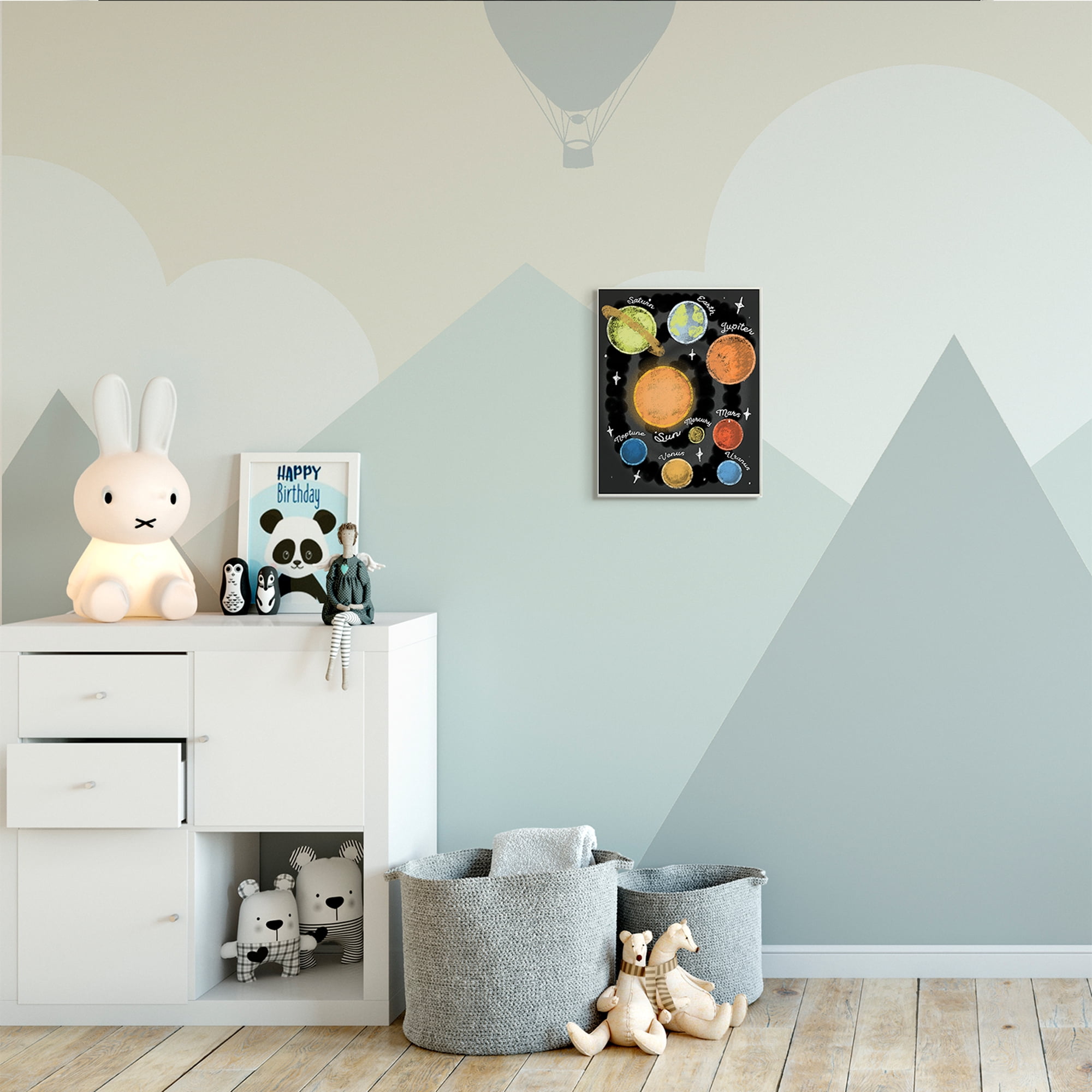 Stupell Industries Solar System Playful Planet Chart Earth Mars Sun,10 x 15,Designed by Daphne Polselli