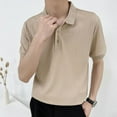 thumbnail image 3 of T-Shirt à Manches Courtes Texturé Rayé d'Été pour Hommes Mode Décontractée, 3 of 9