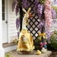 thumbnail image 4 of Disfraz de ganso de Pascua para estatua de ganso de césped de 58 cm | Conjunto de vestido y sombrero de poliéster amarillo y morado | Decoración para patio y jardín | Disfraz de ganso duradero de, 4 of 9