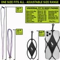thumbnail image 2 of Phone Holder Neck by Gecko - Cell Phone Lanyard Phone Leash - Cell Phone Tether Smartphone Strap (COTTON CANDY XL Neck - Black Diamond), 2 of 5