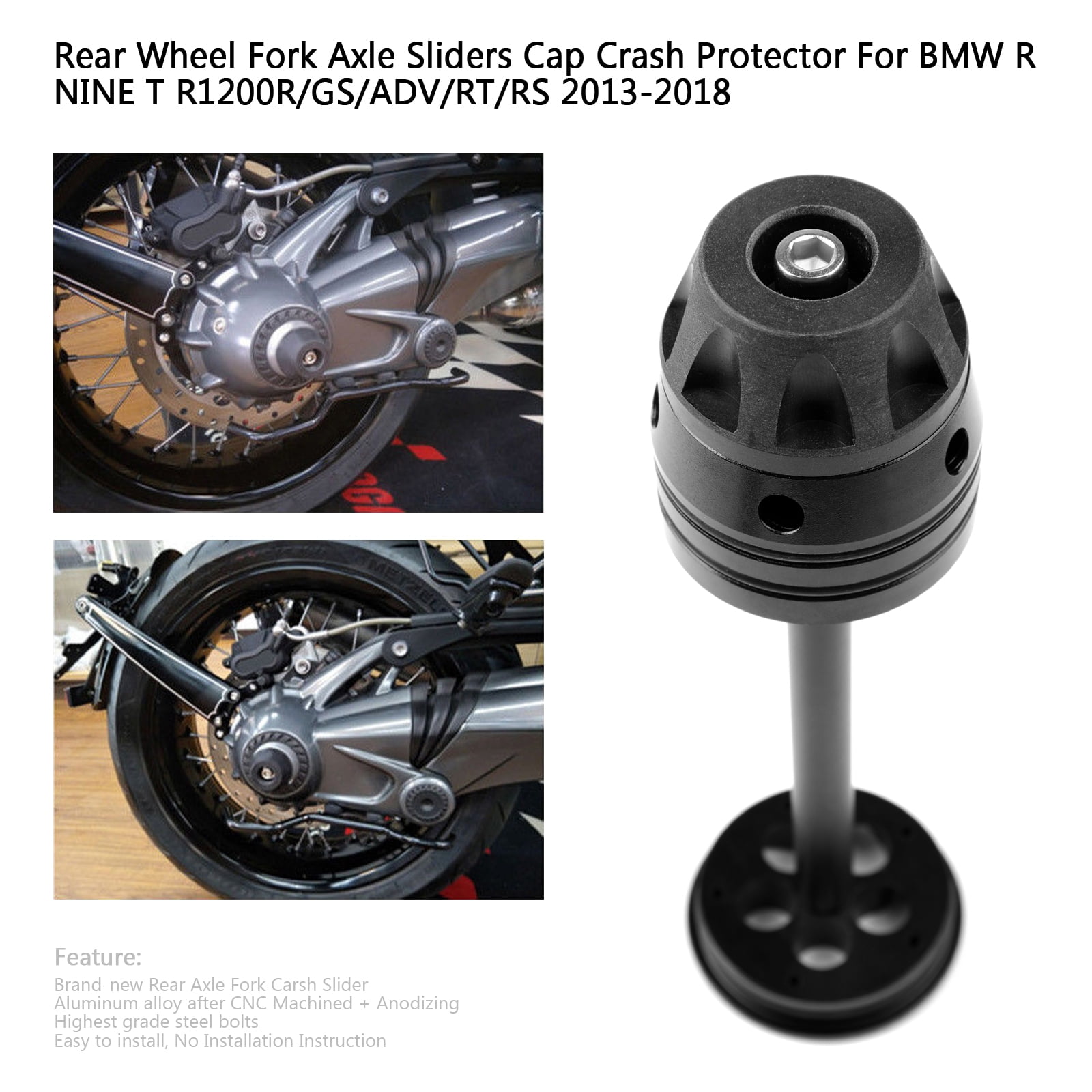 Rear Wheel Spindle Crash Protector For R1200GS LC Adventure R1200R RS 2014-2018 