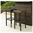 thumbnail image 6 of Crosley Furniture Palm Harbor 29" Wicker / Rattan Bar Stool in Gray (Set of 2), 6 of 8