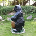 thumbnail image 6 of YIQMI Standing Black Bear Garden Statue with Welcome Sign and Watering Can, Outdoor Resin Wildlife Yard Decor with Flower Planter Pot for Patio, Lawn, Porch, 6 of 11