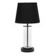 thumbnail image 1 of Lamp Simple Designs LT2081-BOB con base de cristal, pantalla negra, 43 cm, 1 of 9