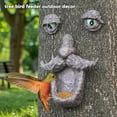thumbnail image 3 of Tree Face Decors Wild Bird Feeders, Whimsical Big Eyes Old Man Face for Tree Hugger Yard Art Outdoor Garden Sculptures, 3 of 7