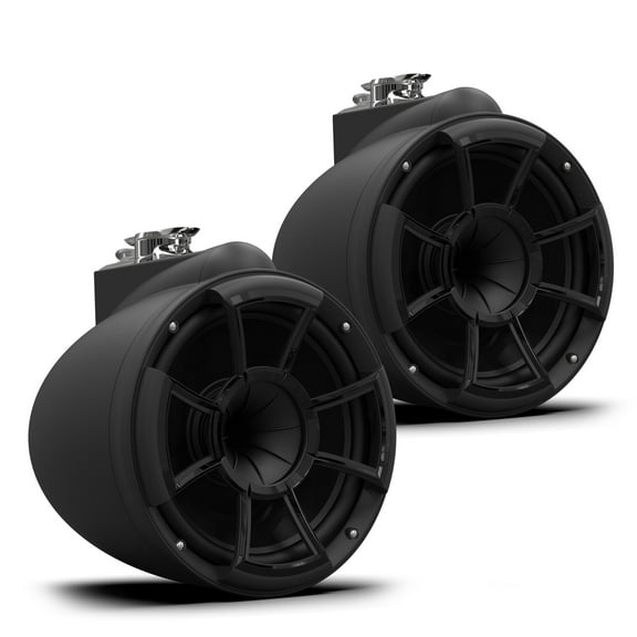 Wet Sounds REV 10 SE B-SXM V2 - Matte Black REV10 Special Edition - Revolution Series 10" Tower Speakers, Pair with Swivel Base Mounts