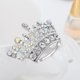 thumbnail image 5 of Brillante Moda Reina Diamante Diamante de Imitación Broches Alfileres Plata, 5 of 5