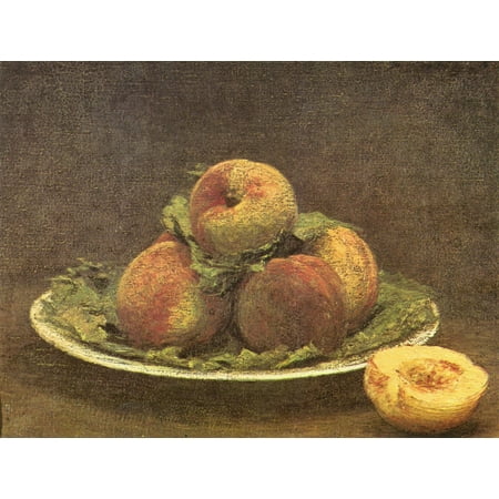 - Framed Art for Your Wall Fantin -Latour, Henri - Still life with peaches 10 x 13 Frame